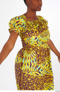 Dina Moses dressed upper body yellow long decora apparel african…